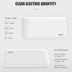 Wholesale Universal 10000 mah Portable Dual Port Super Slim Power Bank Charger SL10 (White)